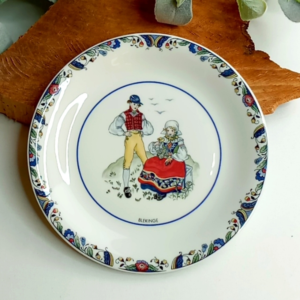 Vintage Rorstrand Swedish National Costumes "Blekinge" Collector Plate